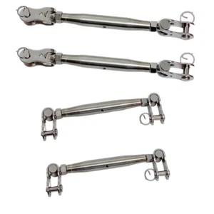 Marine 1/4" Interruttore e interruttore tubo 450 libbre WLL acciaio inox T316 4 pezzi - Foto 1 di 10