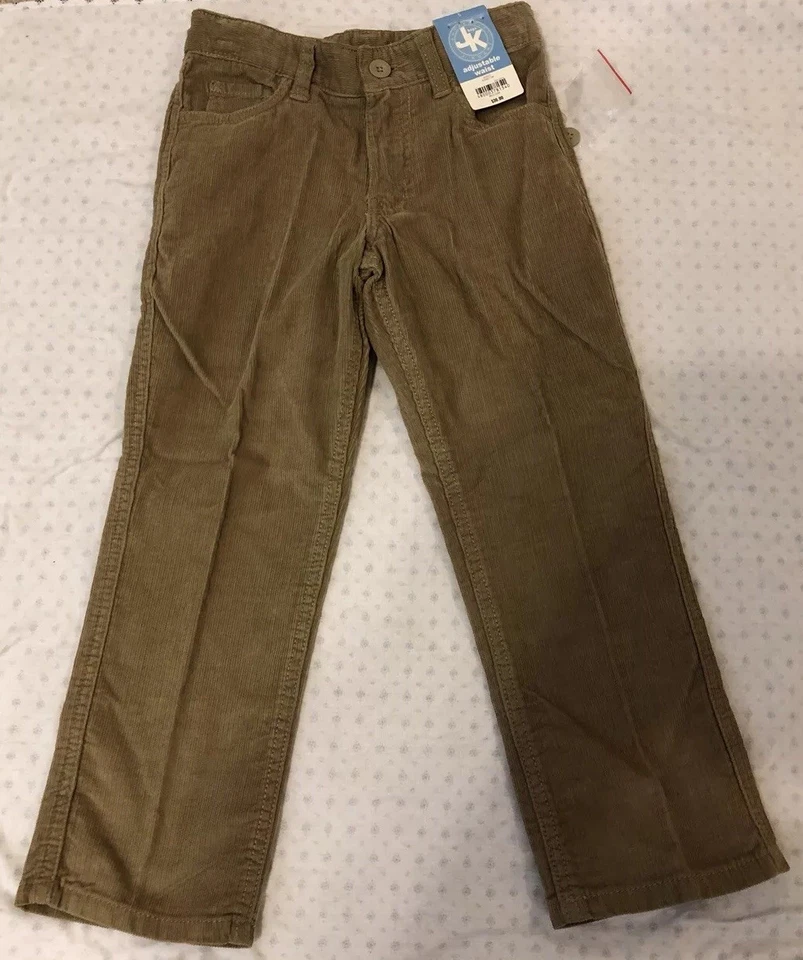 NWT J Khahi Boys Khaki Corduroy Pants Size 5 - Image 1 of 1