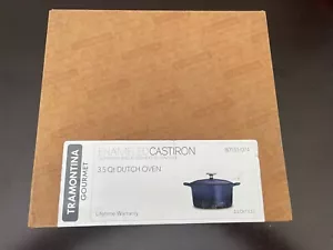 Horno holandés cubierto de hierro fundido esmaltado Tramontina graduado cobalto (3,5 cuartos de galón) - Imagen 1 de 3