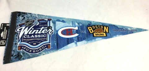 2016 Winter Classic Foxboro Boston Bruins Montreal Canadiens Pennant FREESP Cover