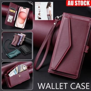 For Motorola Moto G85 G84 G62 G54 G24 G04 Edge 50 Case Wallet Strap Flip Cover - Picture 1 of 75