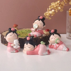 1X Chinese Figurines Ornament Small Cute Resin Handcrafts Desktop Car Decor - Picture 1 of 22