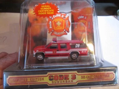 Ltd Edition Code 3 #12402 Boston Fire Department H1 Suburban D9 1:64 Die cast - Image 1 of 4