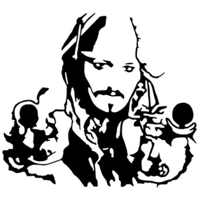 Captain Jack Sparrow Vinyl Decal Sticker Car Wall Window Ipad Iphone Pirates - Bild 1 von 3
