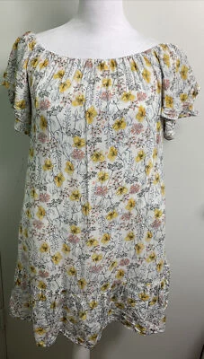 Buffalo David Bitton Floral XS Adriella Lined Cottage Core Spring Mini Dress - Image 1 of 4