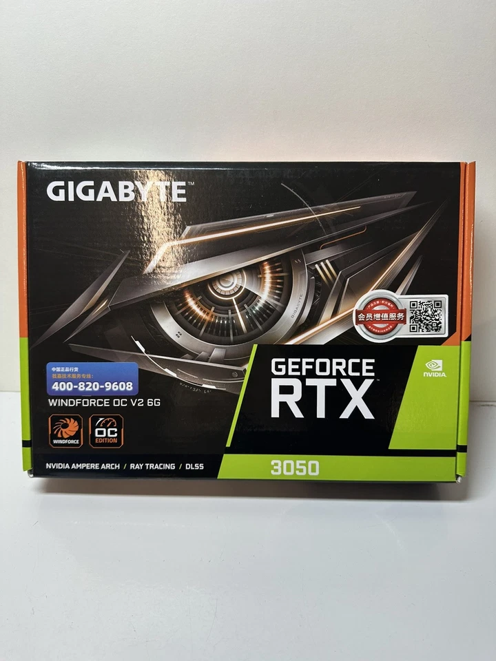 GIGABYTE GeForce RTX 3050 LP 6GB DDR6 PCIe 4.0 14000MHz Graphics Card New Sealed - Image 1 of 4