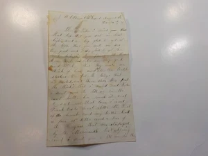 Civil War Letter Fat Man General Benjamin Butler Destroyed By Merrimack Antique - Picture 1 of 3