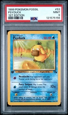 1999 Pokemon 1st Edition Fossil #53 Psyduck PSA 9 MINT!Trusted Seller! NEW CERT! - Image 1 of 2