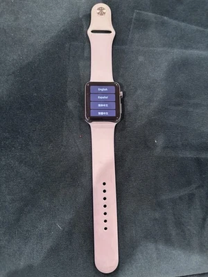 Apple Watch 42mm caixa 316L aço inoxidável cristal de safira branco pulseira esportiva M/L - Imagem 1 de 4