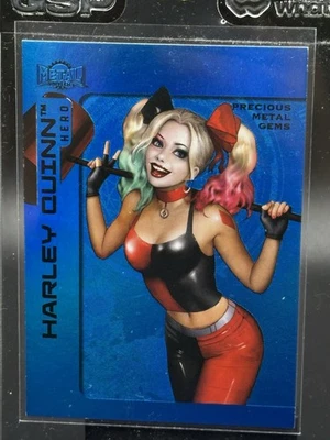 2025 Skybox Metal Universe Batman Harley Quinn Blue PMG 09/50 - Image 1 of 4