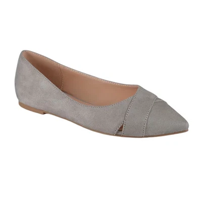 Zapatos planos de ballet Journee Winslo para mujer punta gris talla 7 Foto 1 de 4