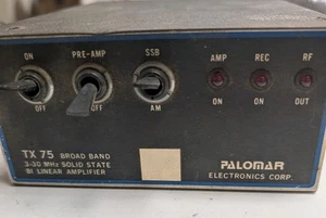 Palomar Electronics TX 75 Amplifier Amp Tested for Power Only - Zdjęcie 1 z 9