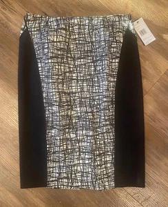 NWT Lafayette 148 New York Black and White Pencil Skirt sz 6 - Picture 1 of 3