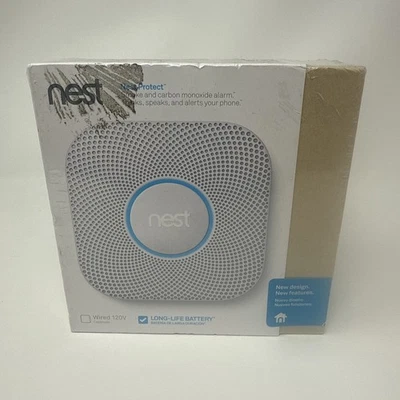 谷歌 Nest Protect 白色全新带盒烟雾和一氧化碳报警器 — 第 1/4 张图片