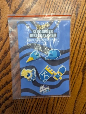 NEW Kansas City Royals Shoe Charms-SLUGGERRR Birthday Bash- LOT OF 5- Limited - Image 1 of 4