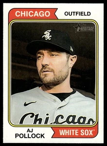 2023 Topps Heritage AJ Pollock #484 Short Print SP Chicago White Sox - Picture 1 of 2