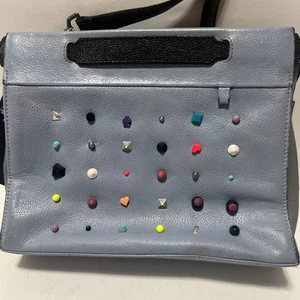 Min & Mon New York Cross Body Jeweled Bag Purse Light Blue Fun Club 7”T X9”W X 3 - Picture 1 of 16