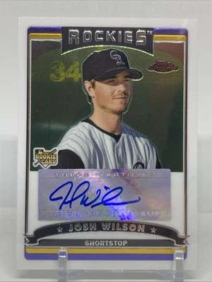 2006 Topps Chrome Rookie RC Autograph #351 Josh Wilson Colorado Rockies - Image 1 of 2