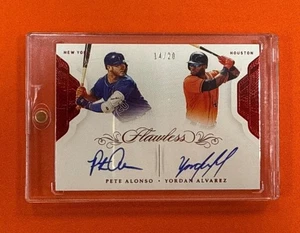 2020 Flawless Ruby Pete Alonso/Yordan Alvarez Dual On Card Auto 14/20 ๐ฅ๐ฅ - Picture 1 of 2