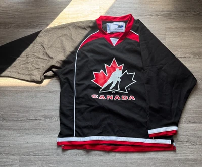 Camiseta deportiva de hockey de Canadá negra para hombre S Foto 1 de 3