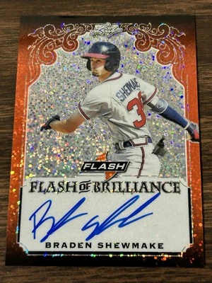 BRADEN SHEWMAKE 2019 LEAF FLASH AUTOGRAPH #3/10 Flash of Brilliance BRAVES - Image 1 of 2