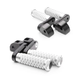 Clavijas de pie delanteras traseras extendidas de 1,5 pulgadas plateadas para YZF R6 03-12 13 14 15 16 - Imagen 1 de 6