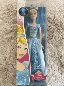 Cenicienta Mattel Disney Brillante Princesa Muñeca Azul Cristal Zapatillas Caja DMG - Imagen 1 de 5