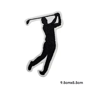 Golfaufnäher, Golfspieleraufnäher, bestickt Aufbügeln Aufnäher 9,5x5,5 cm - Bild 1 von 1