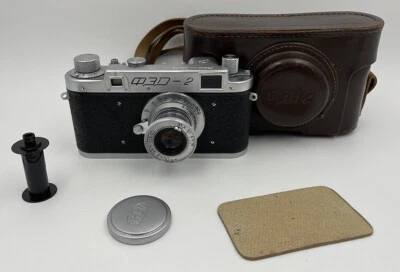RARE!!! FED 2 Square Window USSR Leica copy Camera + FED lens #013101 - Image 1 of 4