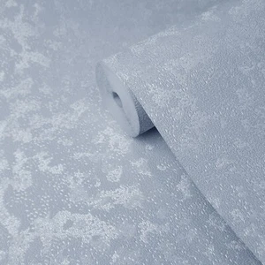 Embossed Modern Baby blue faux fish scale textured contemporary wallpaper roll - Picture 1 of 12