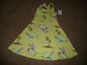 NEW NWT SO girls size 8 pretty yellow tropical cotton dress - Picture 1 of 1