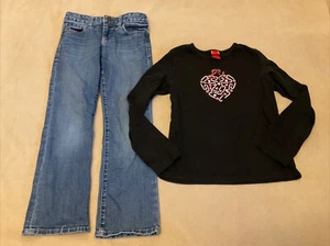 Girls holiday top jeans lot 1969 gap 7 boot cut adj waist - Picture 1 of 7