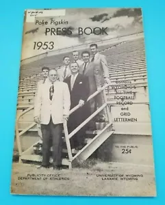 WYOMING COWBOYS MEDIA GUIDE - COLLEGE FOOTBALL - 1953 - Picture 1 of 2