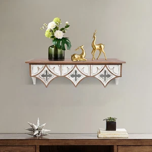 Wall Shelves Antique style carving wood wall shelf/Unique Hand Carved wall shelf - Picture 1 of 15