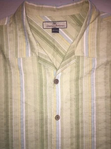 TOMMY BAHAMA ~ Striped Silk Shirt ~ LARGE ~ SUPER FAST SHIPPING!!!! - Picture 1 of 10
