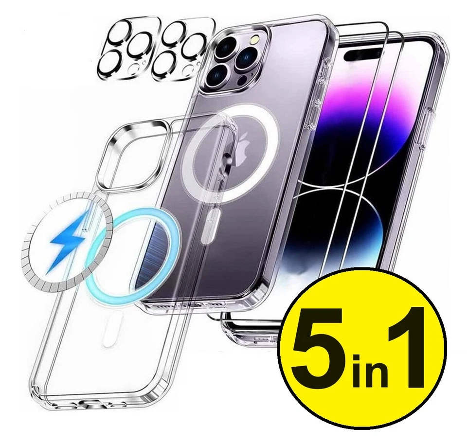 iPhone 17 16 15 14 Plus Pro Max MagSafe Hülle 9H Panzerfolie Glas Kameraschutz - Bild 1 von 4