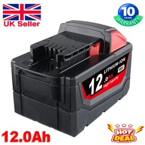 12.0Ah Battery For Milwaukee For M18 18V Extended Capacity 48-11-1860 48-11-1880 - Picture 1 of 14
