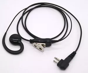 C Style Outside Ear Earhook Earpiece FOR Motorola Radio 2 PIN GP88 CP150 CP200 - Picture 1 of 5