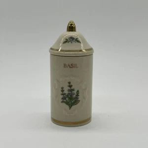 Lenox Spice Garden Spice Jar 1992 contenedor de porcelana albahaca - Imagen 1 de 8