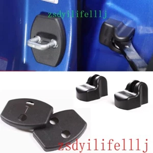 4x For Subaru BRZ Front Left Right L R Door Locker Check Stopper Black ABS Cover - Picture 1 of 1