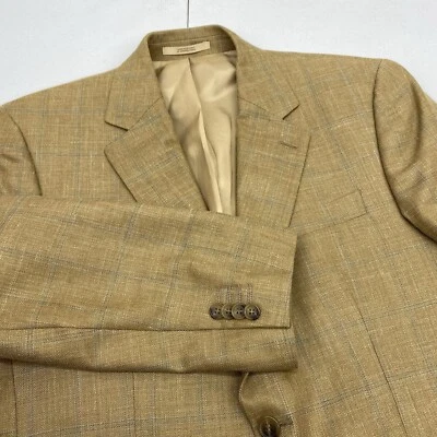 Ralph Lauren Blazer Masculino 40R dois botões de lã de seda Linho Esporte Casaco Jaqueta terno - Imagem 1 de 4