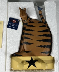 VTG Williraye Studio Cat Wall Pegs WW7115 Folk Art Handpainted CUTE 2002 NOB NOS - Picture 1 of 5