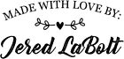 Made with Love by Stamp - Personalized Crafting and Gifting size 1" x 2-1/2"
