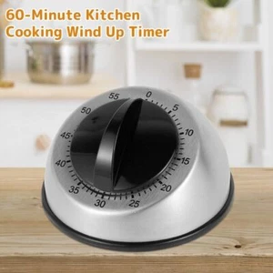 60 Minutes Kitchen Mechanical Timer Cooking Baking Reminder Loud Alarm Clock - Picture 1 of 10