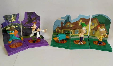Phineas and Ferb Tomy Gacha Complete Set 5 Diorama Figures Cover