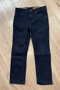 Levi's Youth Boy's Slim Flex Stretch Adjustable Waist Straight Denim Jean, Black - Picture 1 of 5