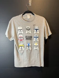 Star Wars The Clone Wars Medium T-Shirt grau Storm Trooper Helm Grafik - Bild 1 von 10