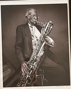 Vintage Signed Numbered Music Singer Saxophone Jazz Photo Engraving Art - Picture 1 of 13