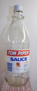 Vintage RETRO - TOM PIPER SAUCE - 1 litre nice special & Rare old bottle 1980's - Picture 1 of 5