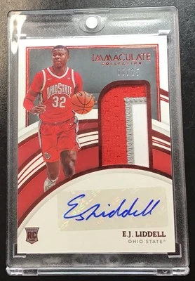 🔥2022 Immaculate E.J. Liddell Rookie 3 Color Patch Autograph RPA SSP OSU /25 - Image 1 of 2
